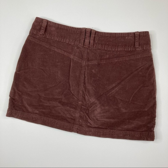 3/$30 We The Free | Maroon Corduroy Button Mini Skirt 29 - Picture 6 of 6